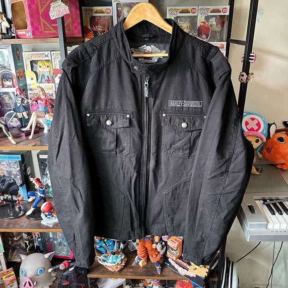 Harley-Davidson Circle Skull Jacket Men’s 2XL Black - Picture 2 of 8